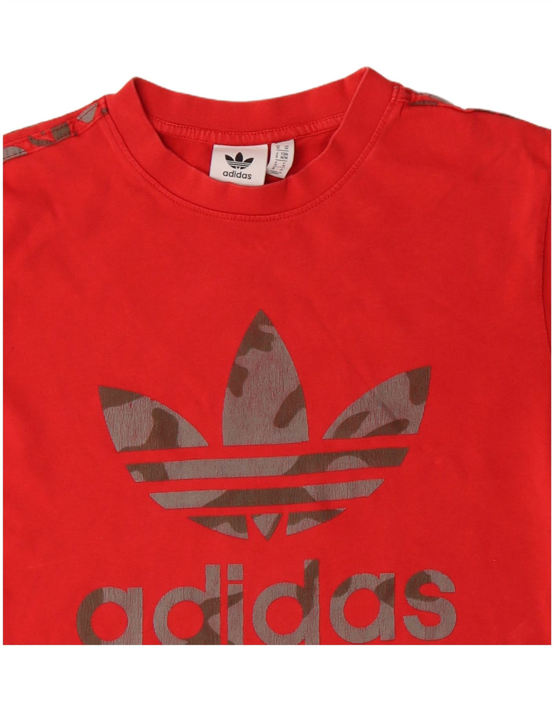 Adidas Mens Graphic T-Shirt Top Medium Red Cotton