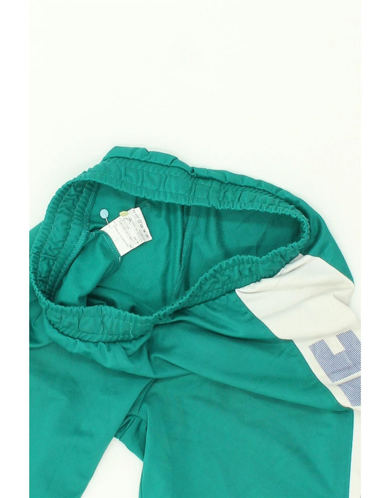 BENETTON Boys Graphic Sport Shorts 11-12 Years Green Colourblock Polyester Vintage Benetton and Second-Hand Benetton from Messina Hembry 