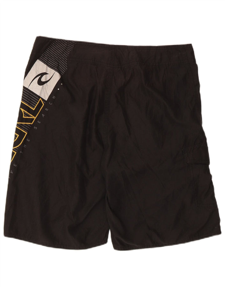 Rip Curl Mens Graphic Swimming Shorts Large  Black Polyester