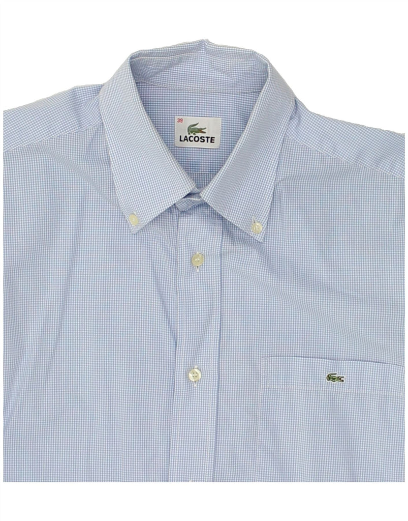 LACOSTE Mens Shirt Size 39 Medium Blue Gingham | Vintage Lacoste | Thrift | Second-Hand Lacoste | Used Clothing | Messina Hembry 