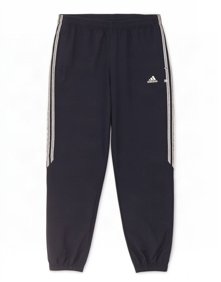 Adidas Mens Tracksuit Trousers Joggers Large Navy Blue Polyester