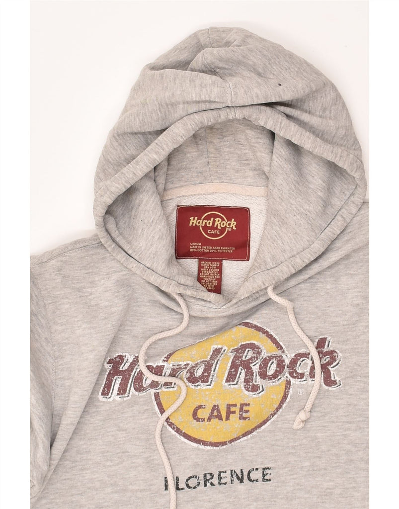 HARD ROCK CAFE Mens Florence Graphic Hoodie Jumper Medium Grey Cotton | Vintage Hard Rock Cafe | Thrift | Second-Hand Hard Rock Cafe | Used Clothing | Messina Hembry 