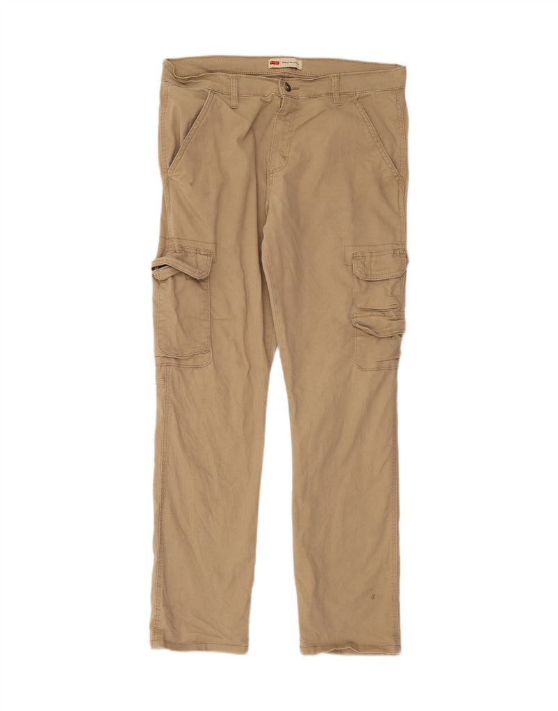 WRANGLER Mens Regular Tapered Cargo Trousers W34 L29 Beige Vintage Wrangler and Second-Hand Wrangler from Messina Hembry 