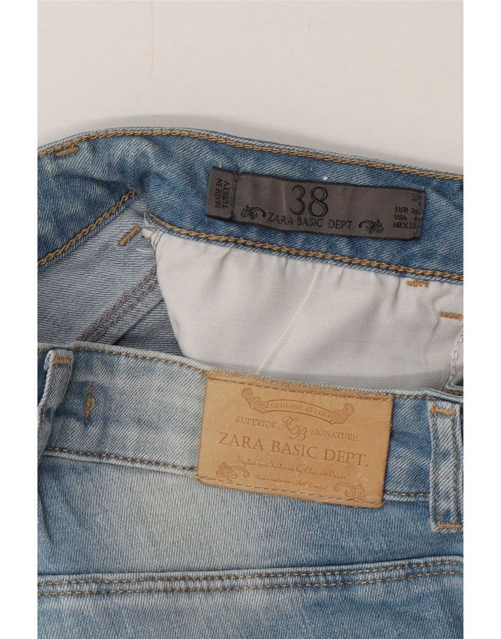 Zara Womens Distressed Slim Jeans EU 38 Small W28 L32 Blue