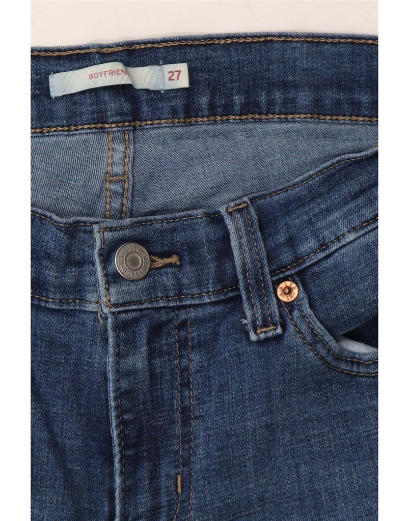 LEVI'S Womens Boyfriend Crop Slim Jeans W27 L26 Blue Cotton Vintage Levi's and Second-Hand Levi's from Messina Hembry 