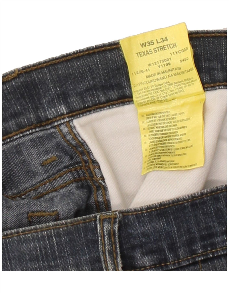 WRANGLER Mens Texas Stretch Straight Jeans W35 L34 Navy Blue Cotton Vintage Wrangler and Second-Hand Wrangler from Messina Hembry 