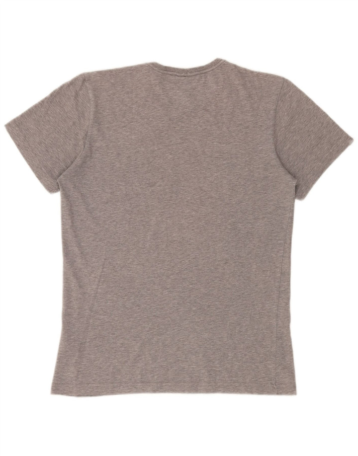ADIDAS Mens Graphic T-Shirt Top Medium Grey Flecked Cotton