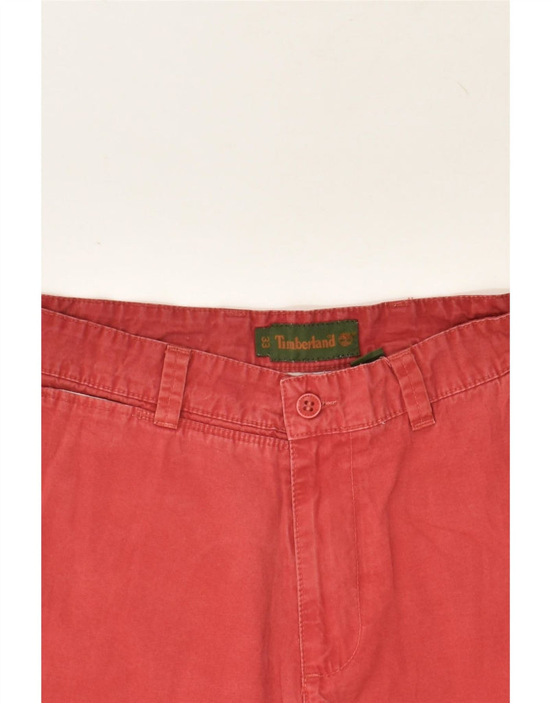 TIMBERLAND Mens Chino Shorts W33 Medium  Red Cotton | Vintage Timberland | Thrift | Second-Hand Timberland | Used Clothing | Messina Hembry 