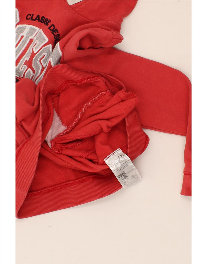 GUESS Boys Graphic Hoodie Jumper 13-14 Years Red Cotton Vintage Guess and Second-Hand Guess from Messina Hembry 