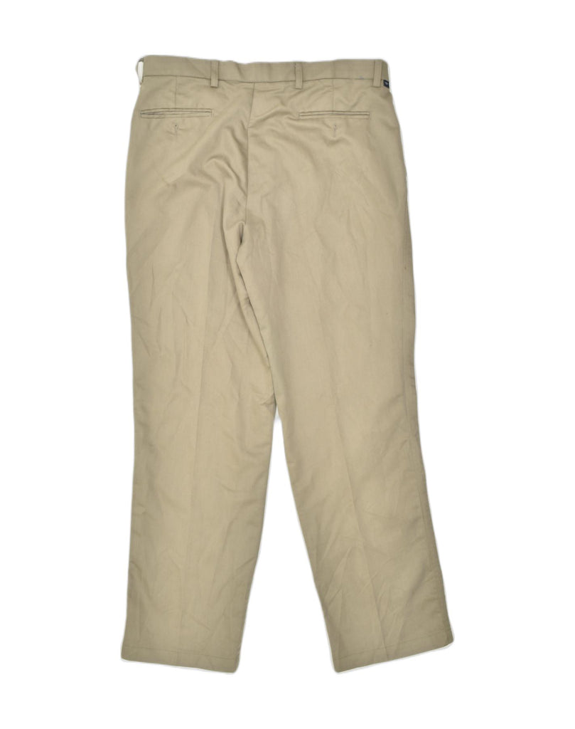 DOCKERS Mens Slim Casual Trousers W36 L32 Beige Polyester | Vintage | Thrift | Second-Hand | Used Clothing | Messina Hembry 