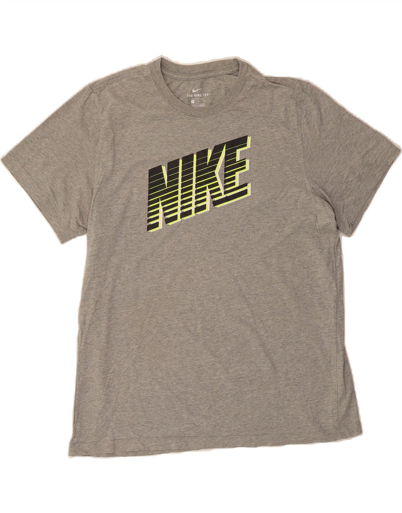 NIKE Mens Graphic T-Shirt Top XL Grey Cotton Vintage Nike and Second-Hand Nike from Messina Hembry 