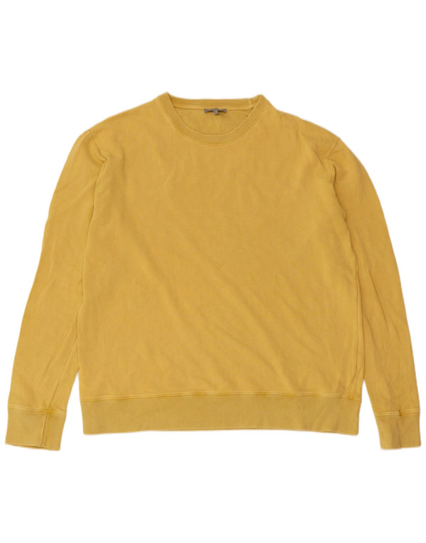COS Mens Sweatshirt Jumper Medium Yellow Cotton