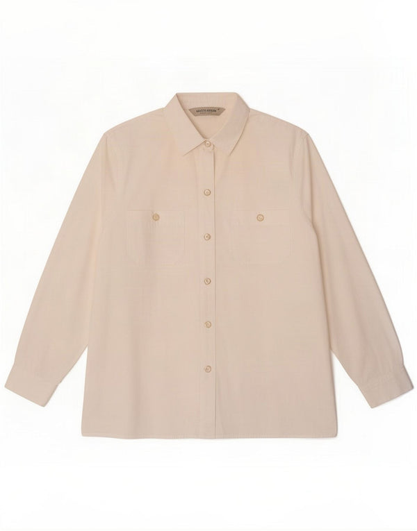 Marina Rinaldi Womens Shirt Size 23 Medium White Cotton