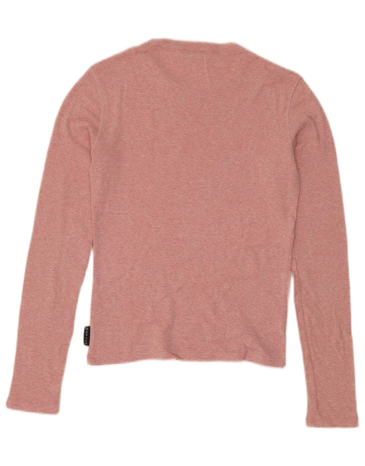 Max & Co. Womens Top Long Sleeve UK 10 Small Pink Cotton