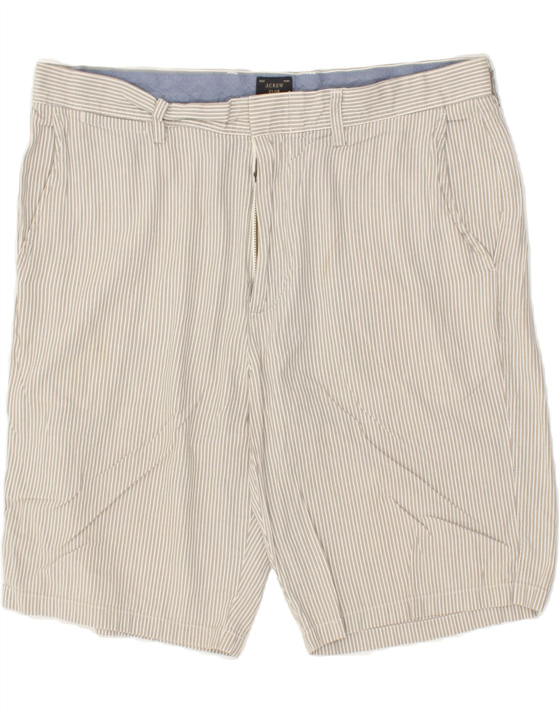 J. CREW Mens Club Casual Shorts W36 Large Grey Striped Cotton | Vintage J. Crew | Thrift | Second-Hand J. Crew | Used Clothing | Messina Hembry 