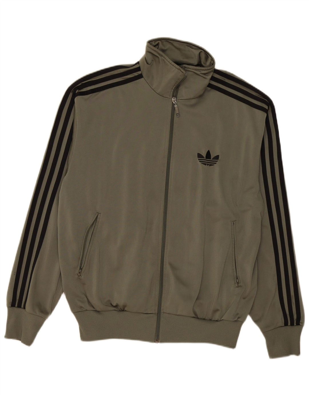 Adidas Mens Tracksuit Top Jacket Medium Khaki Polyester