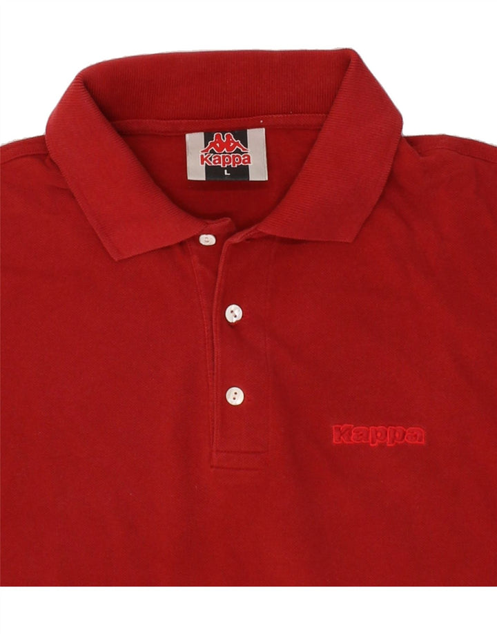 KAPPA Mens Polo Shirt Large Red Cotton Vintage Kappa and Second-Hand Kappa from Messina Hembry 