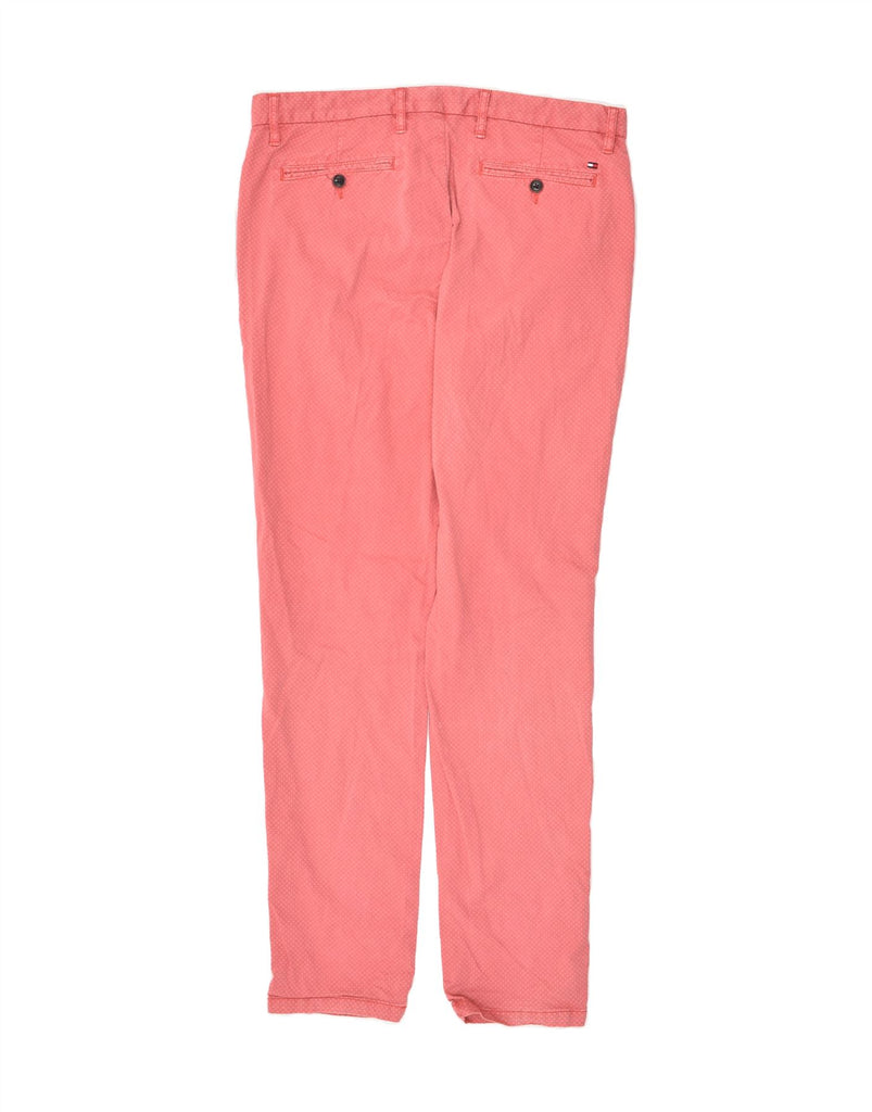 TOMMY HILFIGER Womens Slim Chino Trousers W34 L34 Pink Cotton | Vintage Tommy Hilfiger | Thrift | Second-Hand Tommy Hilfiger | Used Clothing | Messina Hembry 