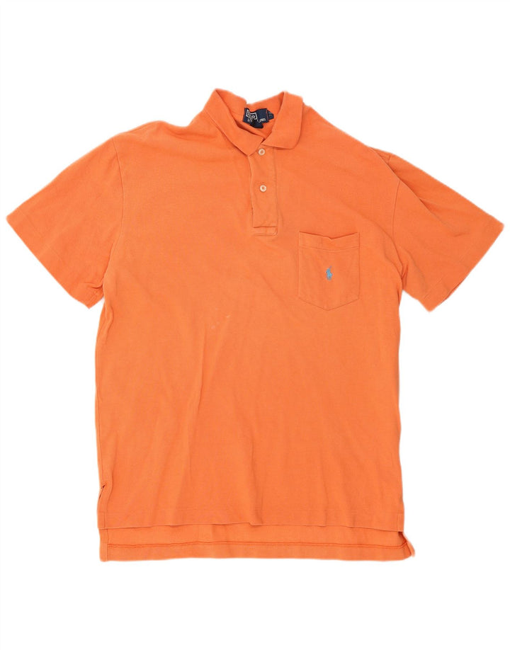 Polo Ralph Lauren Mens Polo Shirt Medium Orange Cotton
