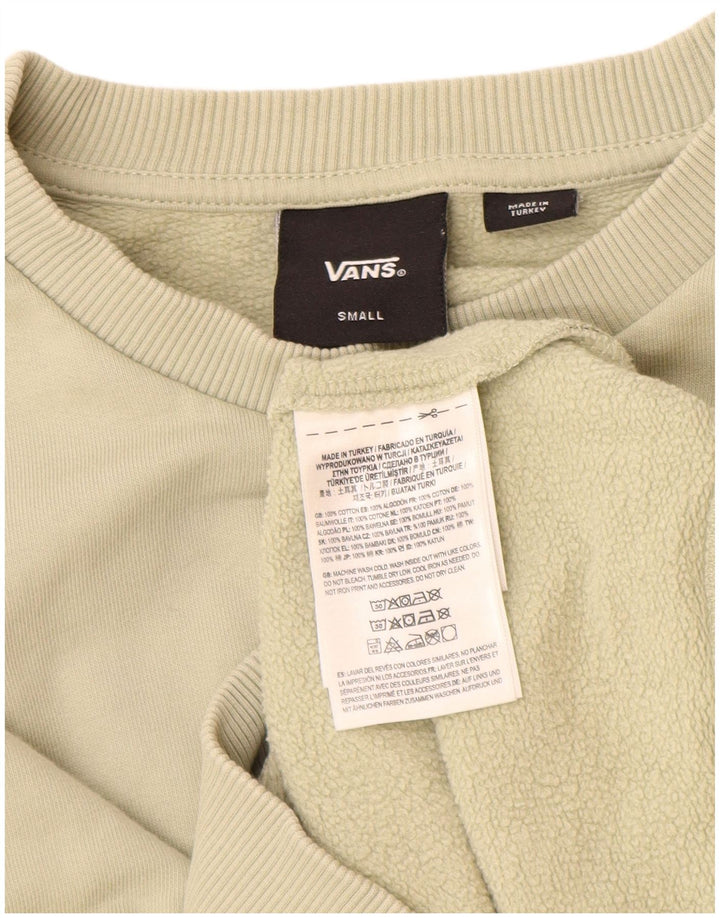 VANS Womens Sweatshirt Jumper UK 10 Small Beige Cotton
