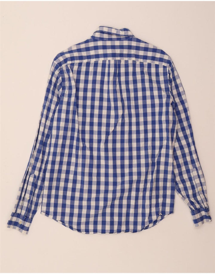 J. CREW Mens Tailored Shirt Medium Blue Gingham Cotton Vintage J. Crew and Second-Hand J. Crew from Messina Hembry 