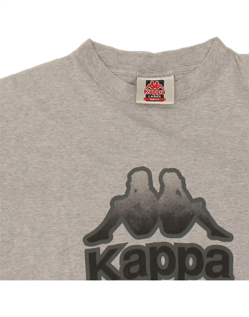 KAPPA Mens Graphic T-Shirt Top Large Grey Cotton Vintage Kappa and Second-Hand Kappa from Messina Hembry 