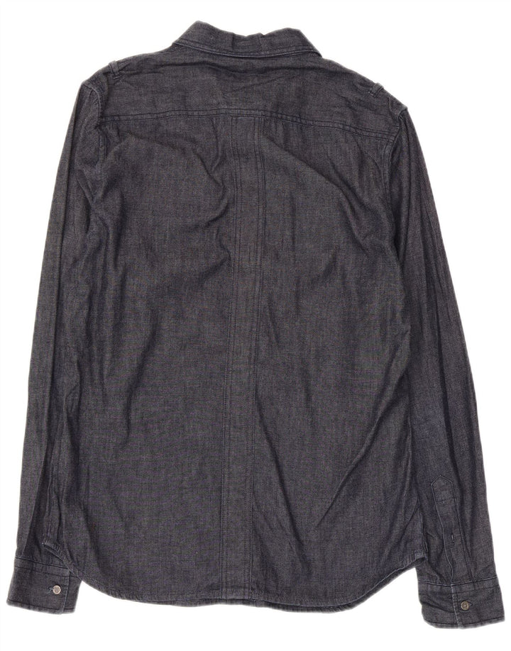 Calvin Klein Jeans Mens Shirt Large Navy Blue Cotton