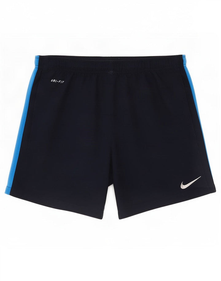 Nike Mens Dri Fit Sport Shorts Small Navy Blue Colourblock Polyester
