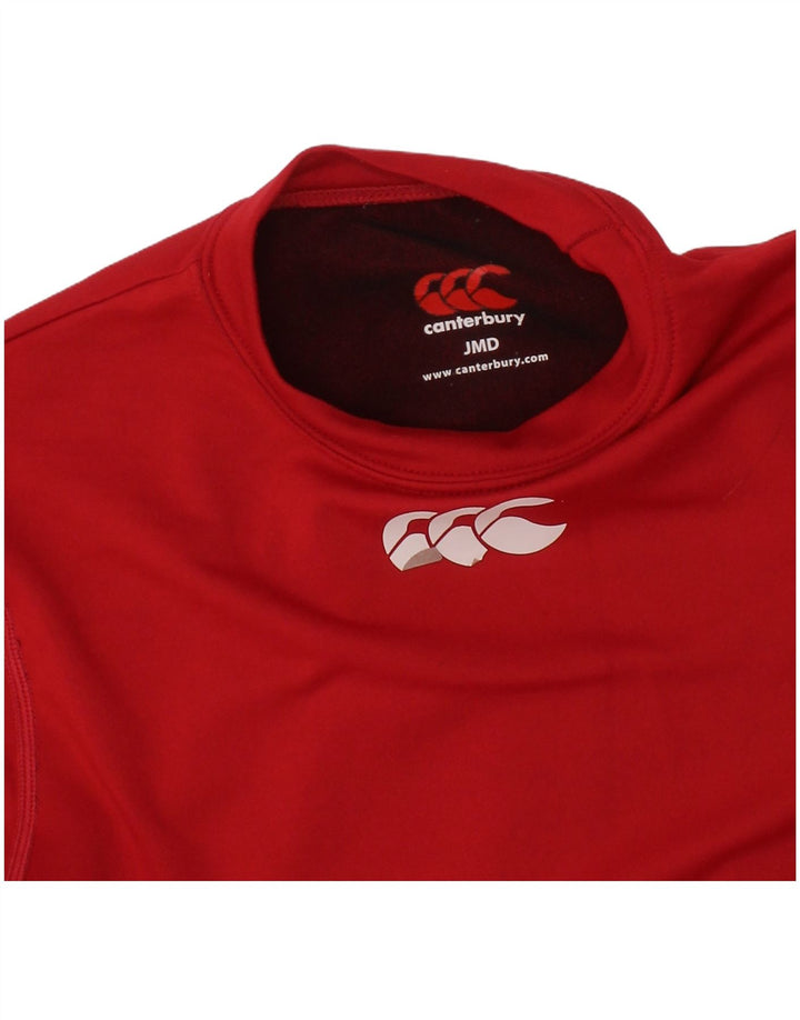 Canterbury Boys Graphic Top Long Sleeve 7-8 Years Medium Red