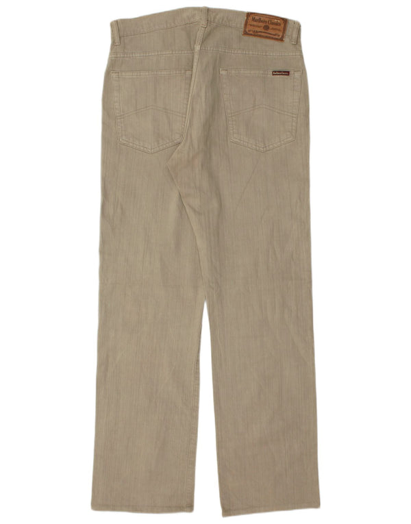 Marlboro Classics Mens Straight Casual Trousers W34 L34 Grey Cotton