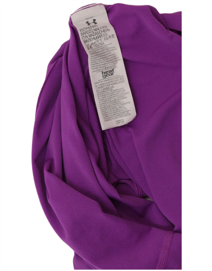 UNDER ARMOUR Womens Heat Gear Vest Top UK 6 XS Purple Polyester