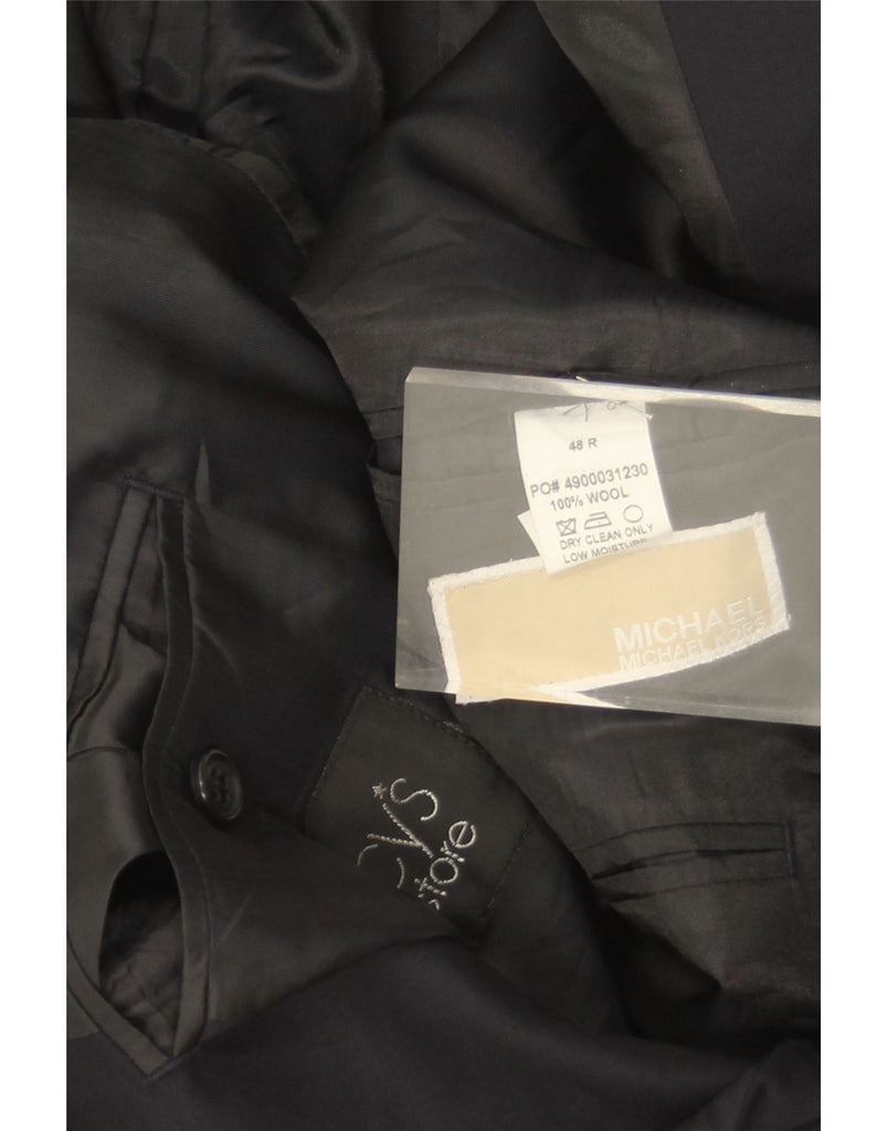MICHAEL KORS Mens 2 Button Blazer Jacket Size 48 2XL Navy Blue Wool Vintage Michael Kors and Second-Hand Michael Kors from Messina Hembry 
