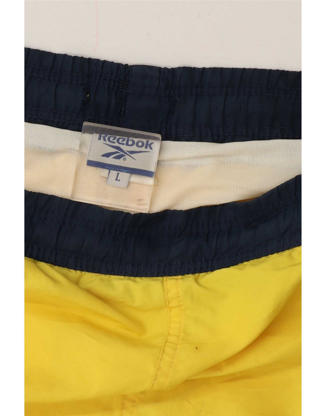 Reebok Mens Sport Shorts Large Yellow Colourblock