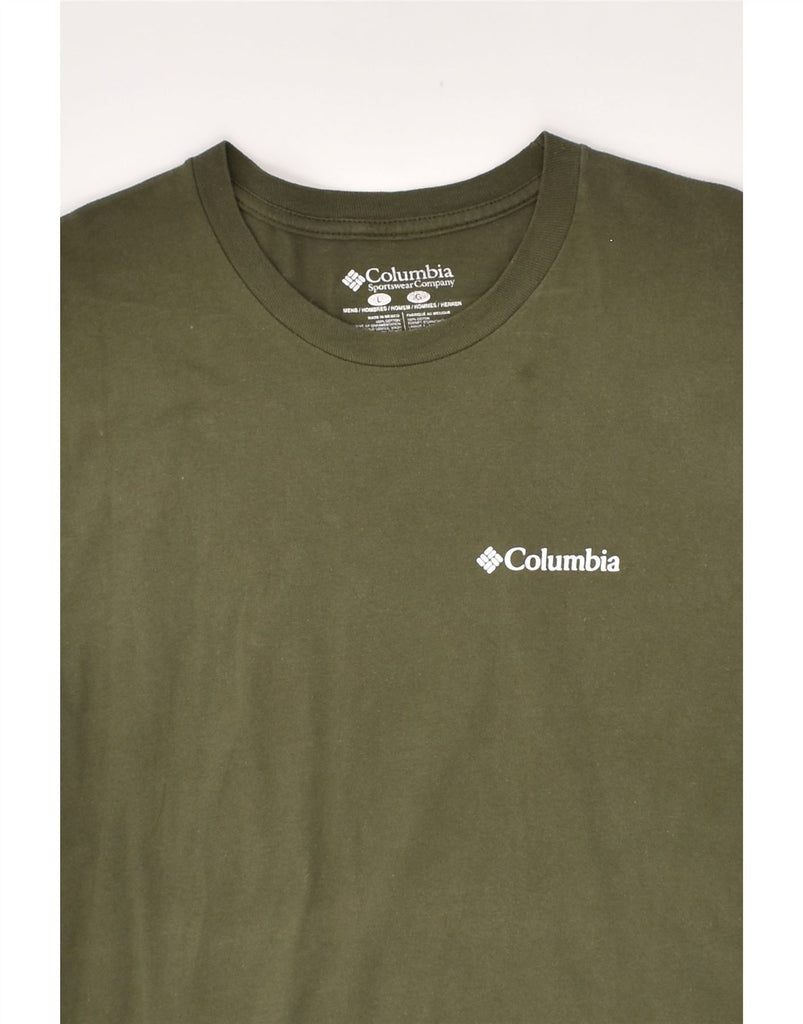 COLUMBIA Womens Graphic T-Shirt Top UK 16 Large Green Cotton | Vintage Columbia | Thrift | Second-Hand Columbia | Used Clothing | Messina Hembry 