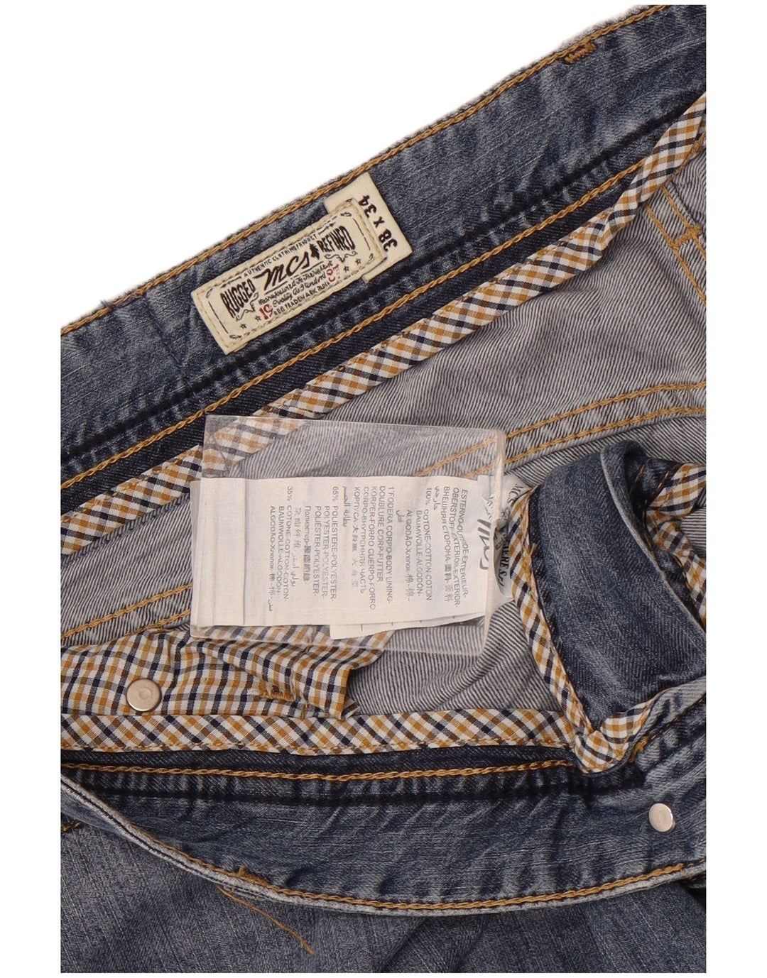 Marlboro Classics Mens Regular Tapered Jeans W38 L34 Blue Cotton