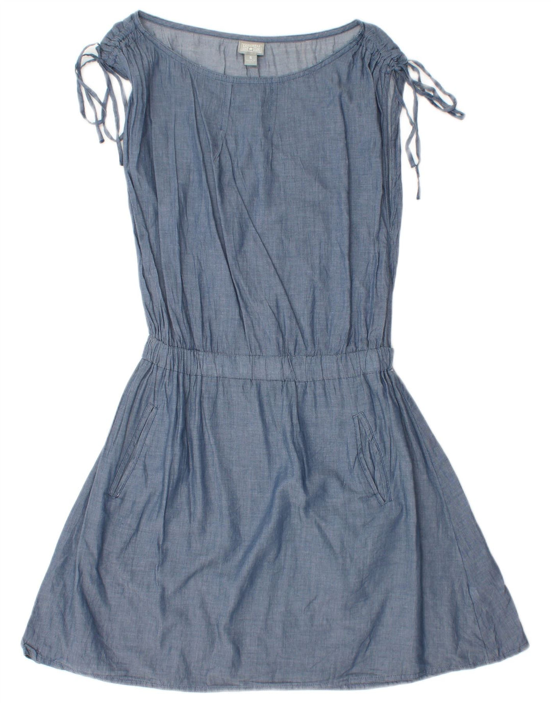 CONVERSE Womens Sleeveless A-Line Dress UK 10 Small Blue Cotton