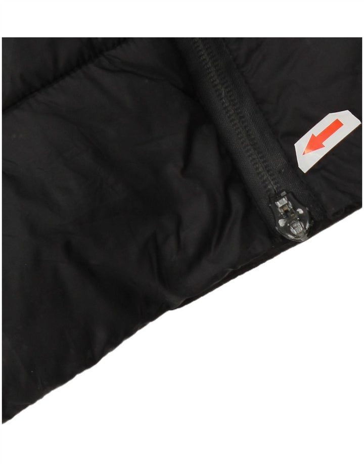 Zara Womens Hooded Padded Coat UK 14 Medium Black Nylon