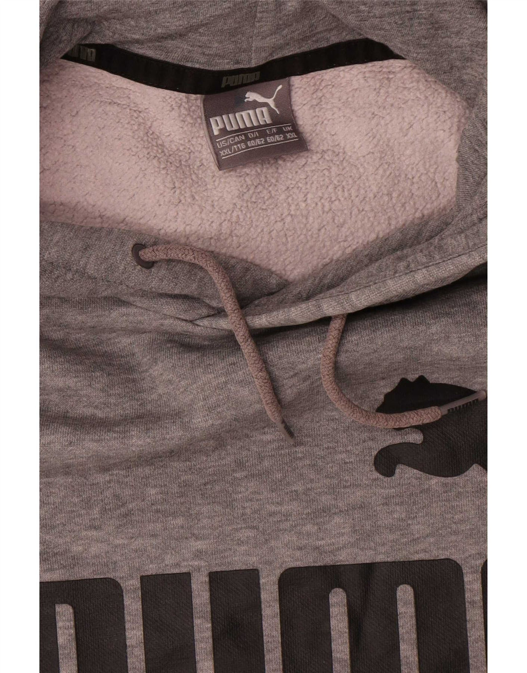 Puma Mens Graphic Hoodie Jumper 2XL Grey Cotton