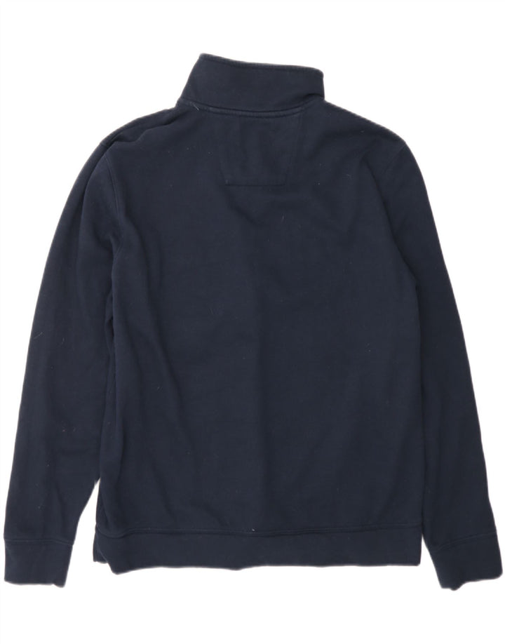 NAUTICA Mens Zip Neck Sweatshirt Jumper Medium Navy Blue Cotton Vintage Nautica and Second-Hand Nautica from Messina Hembry 