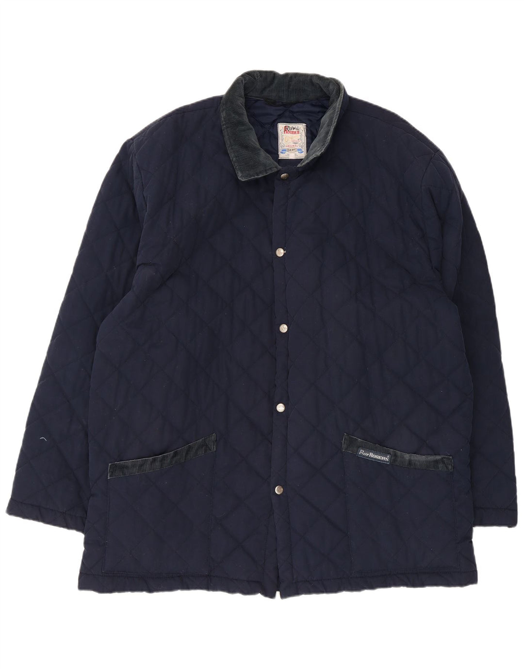 Roy Rogers Mens Quilted Jacket UK 42 XL Navy Blue