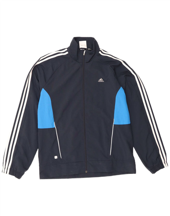 Adidas Mens Climalite Tracksuit Top Jacket Medium Navy Blue Colourblock