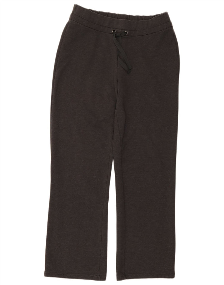 Marks & Spencer Womens Tracksuit Trousers UK 12 Medium Grey Cotton