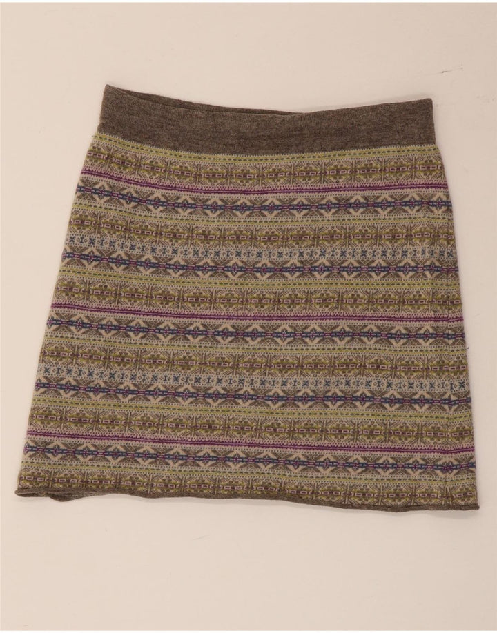 White Stuff Womens Knit Mini Skirt UK 8 Small W30 Multicoloured Fair Isle