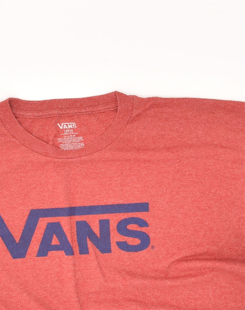 VANS Mens Graphic T-Shirt Top Large Red Cotton | Vintage Vans | Thrift | Second-Hand Vans | Used Clothing | Messina Hembry 