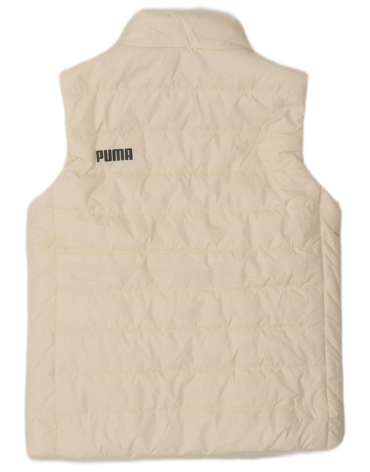 Puma Womens Padded Gilet UK 10 Small Off White Polyester