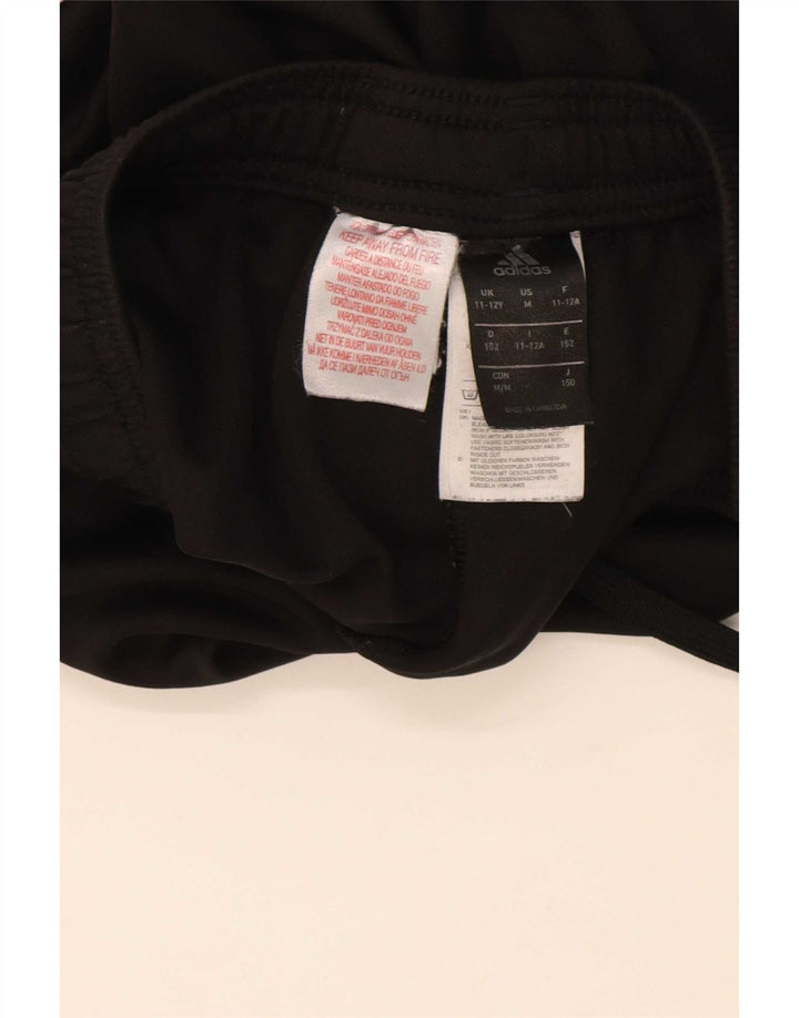 Adidas Boys Tracksuit Trousers 11-12 Years Black Polyester