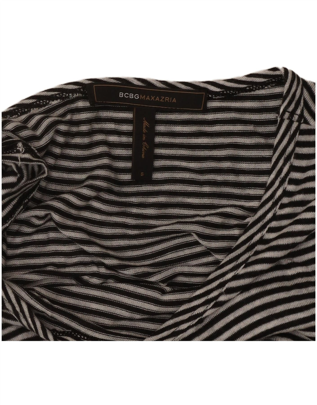 BCBGMAXAZRIA Womens Bodycon Dress UK 10 Small Black Striped