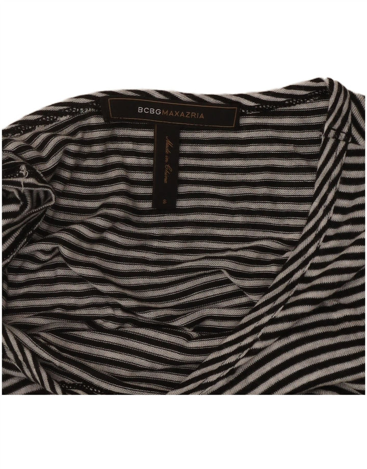 BCBGMAXAZRIA Womens Bodycon Dress UK 10 Small Black Striped