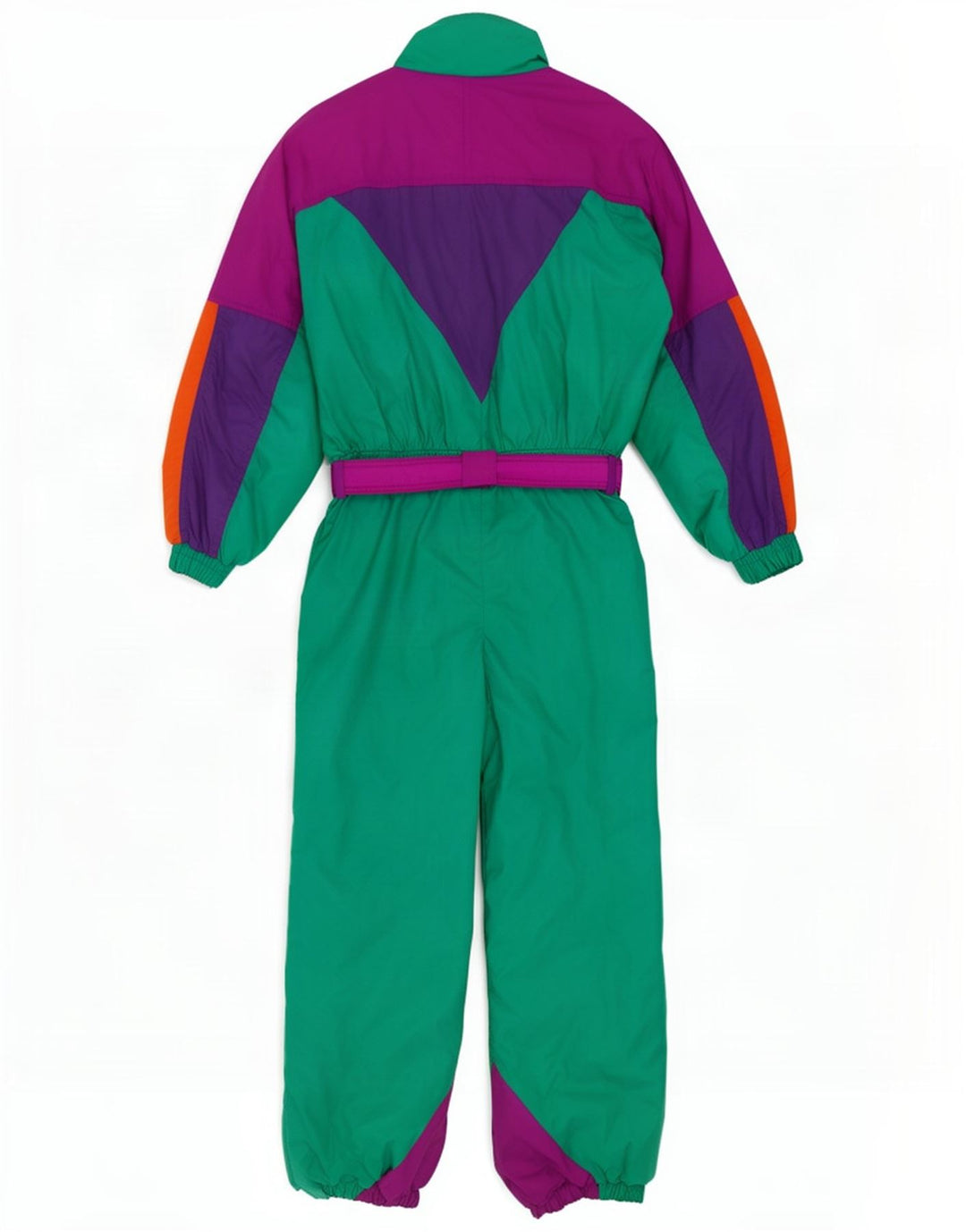 Vintage Womens Ski Jumpsuit IT 48 XL Multicoloured Colourblock Polyamide