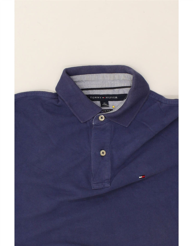 TOMMY HILFIGER Mens Custom Fit Polo Shirt XS Purple Cotton | Vintage Tommy Hilfiger | Thrift | Second-Hand Tommy Hilfiger | Used Clothing | Messina Hembry 